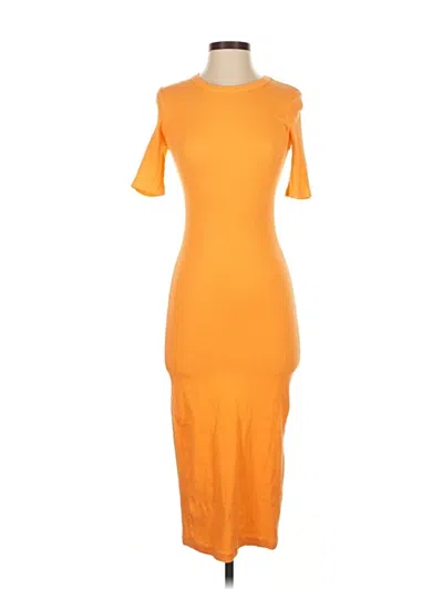 Pre-owned Enza Costa Cocktail Dress In Orange