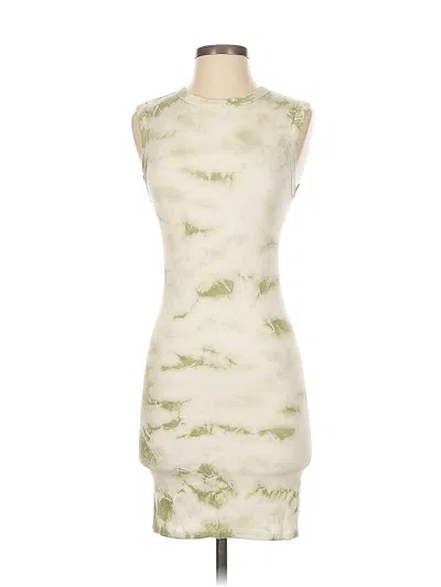 Pre-owned Enza Costa Cocktail Dress In White