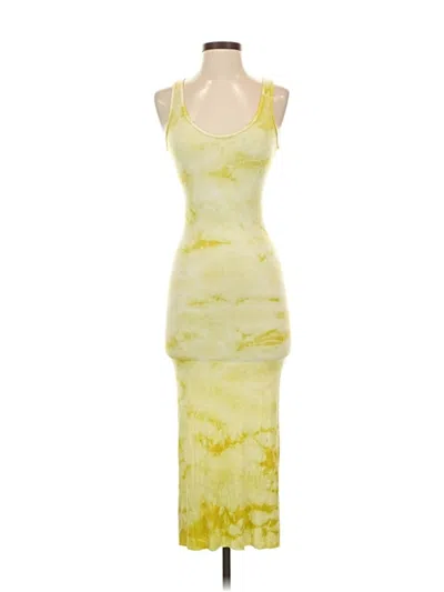 Pre-owned Enza Costa Cocktail Dress In Yellow