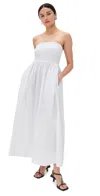 Enza Costa Cotton Resort Strapless Dress In White