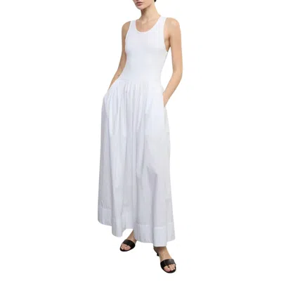 Enza Costa Cotton Resort Tank Dress In White