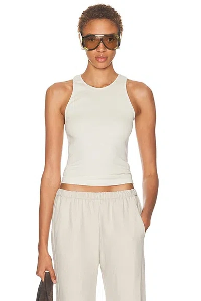 Enza Costa Cotton Rib Boy Tank Top In Gray