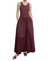 Enza Costa Cotton/poplin Resort Dress In Dark Cherry In Burgundy