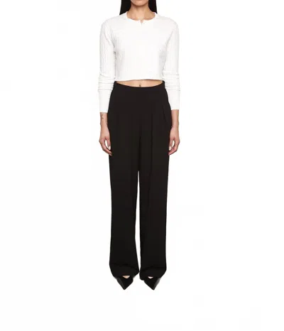 Enza Costa Crepe Essential Trouser In Black