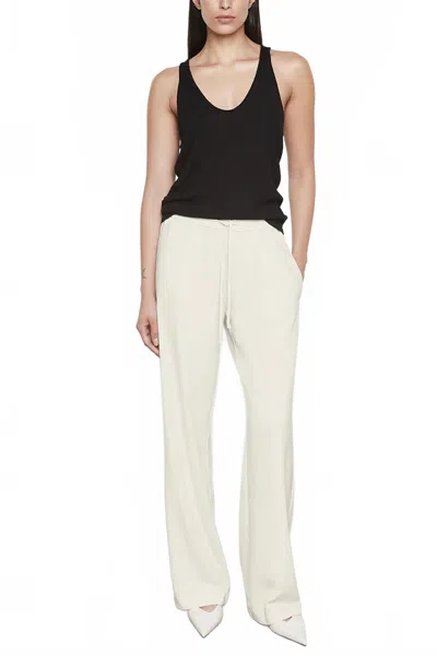 Enza Costa Crepe Resort Pant In Cream In White