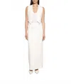 Enza Costa Crepe Sleeveless Vest In Ivory In White
