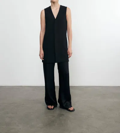 Enza Costa Crepe Tunic Vest In Black