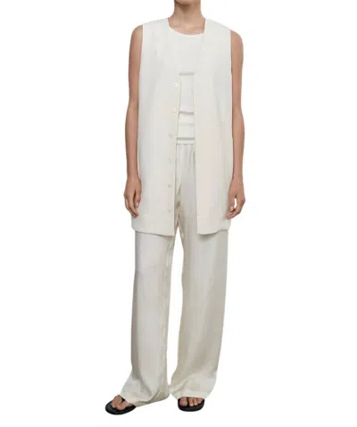 Enza Costa Crepe Tunic Vest In Cream