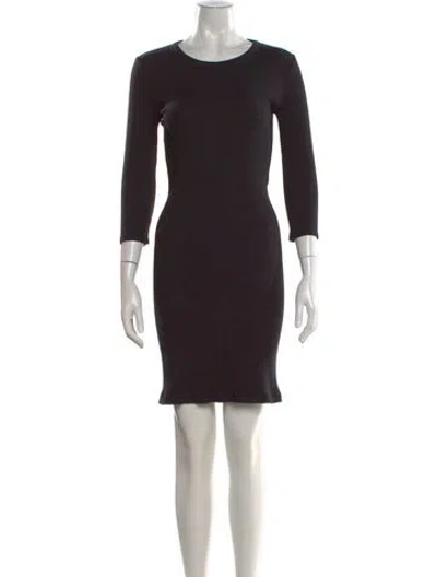 Pre-owned Enza Costa Crew Neck Knee-length Dress In Black