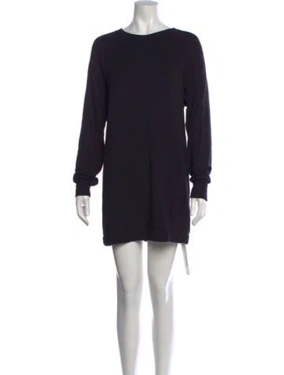 Pre-owned Enza Costa Crew Neck Long Sleeve Top In Blue