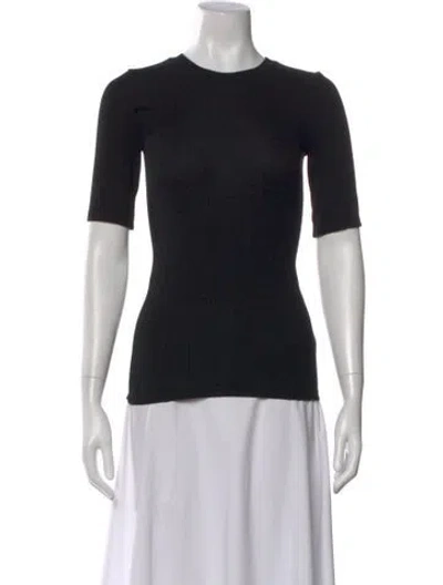 Pre-owned Enza Costa Crew Neck Short Sleeve T-shirt In Black