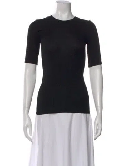 Pre-owned Enza Costa Crew Neck Short Sleeve T-shirt In Black