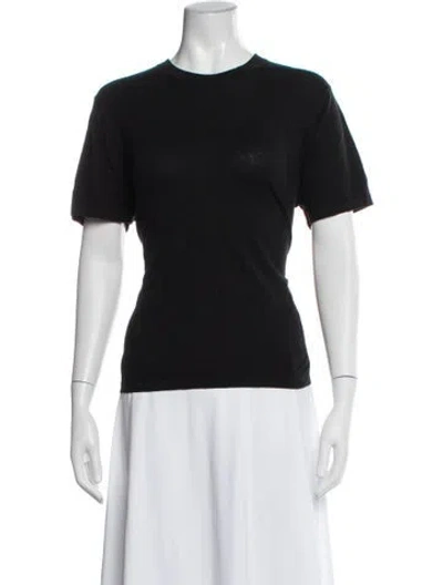 Pre-owned Enza Costa Crew Neck Short Sleeve T-shirt In Black