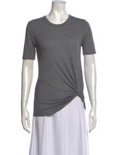 Pre-owned Enza Costa Crew Neck Short Sleeve T-shirt In Grey
