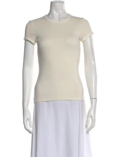 Pre-owned Enza Costa Crew Neck Short Sleeve T-shirt In Neutral