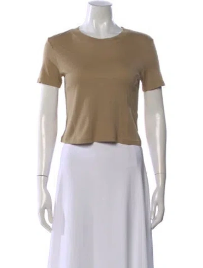 Pre-owned Enza Costa Crew Neck Short Sleeve T-shirt In Neutral