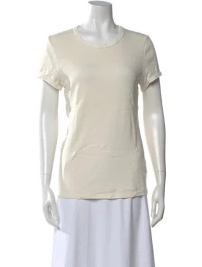 Pre-owned Enza Costa Crew Neck Short Sleeve T-shirt In Neutral