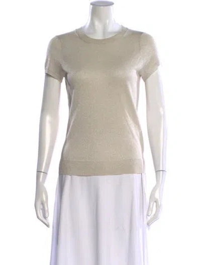 Pre-owned Enza Costa Crew Neck Short Sleeve T-shirt In Neutral