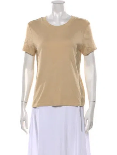 Pre-owned Enza Costa Crew Neck Short Sleeve T-shirt In Neutrals