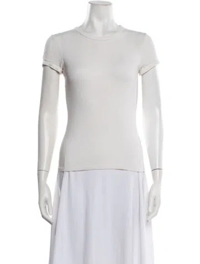 Pre-owned Enza Costa Crew Neck Short Sleeve T-shirt In Neutrals