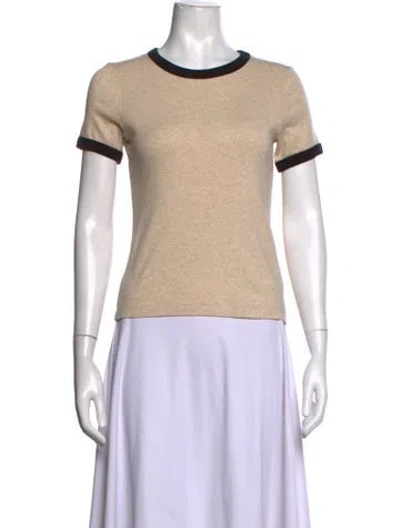 Pre-owned Enza Costa Crew Neck Short Sleeve T-shirt In Neutrals