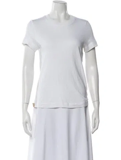 Pre-owned Enza Costa Crew Neck Short Sleeve T-shirt In White