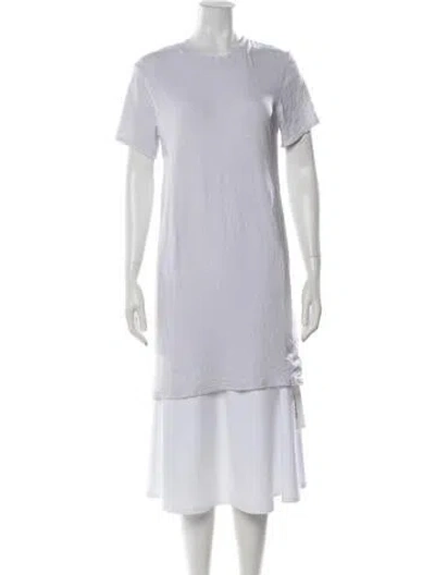Pre-owned Enza Costa Crew Neck Short Sleeve T-shirt In White