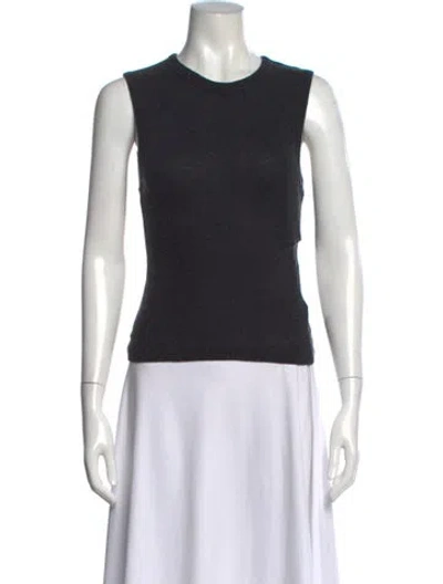 Pre-owned Enza Costa Crew Neck Sleeveless Top In Gray