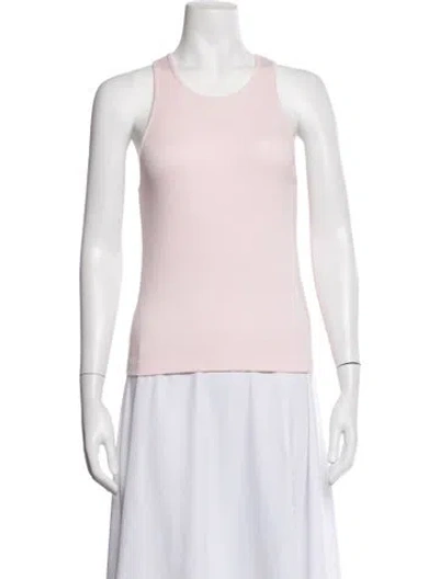Pre-owned Enza Costa Crew Neck Sleeveless Top In Pink