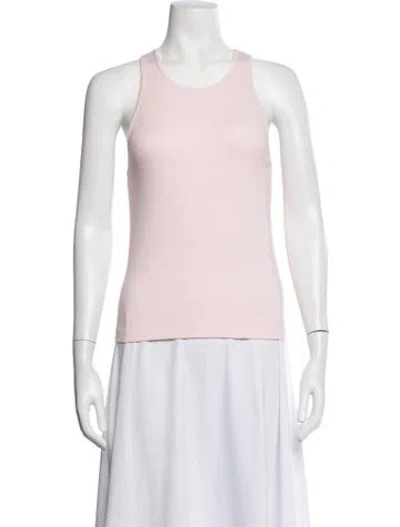Pre-owned Enza Costa Crew Neck Sleeveless Top In Pink