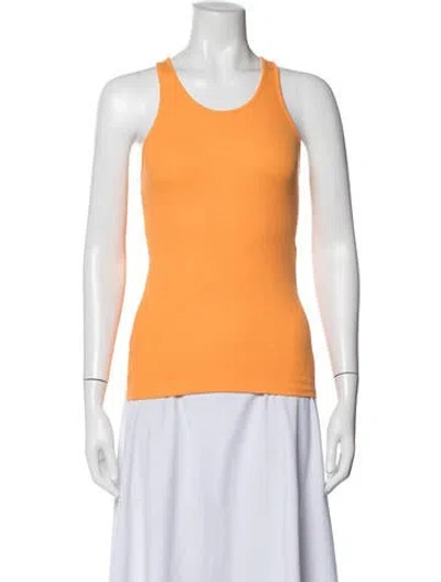Pre-owned Enza Costa Crew Neck Sleeveless Top W/ Tags In Yellow
