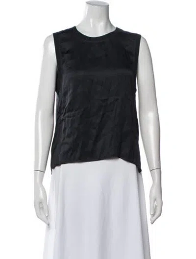 Pre-owned Enza Costa Crew Neck Sleeveless Top In White