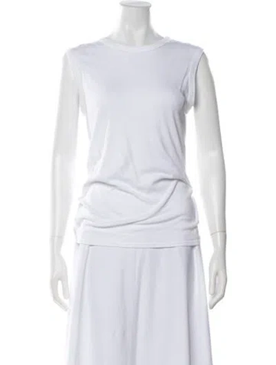 Pre-owned Enza Costa Crew Neck Sleeveless T-shirt In White