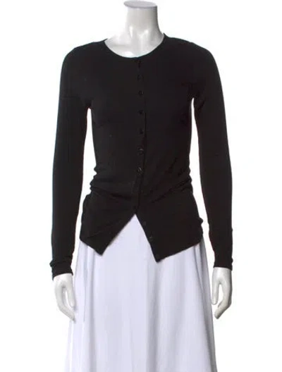 Pre-owned Enza Costa Crew Neck Sweater In Black