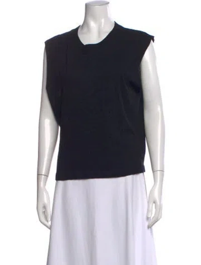 Pre-owned Enza Costa Crew Neck Sweater In Black