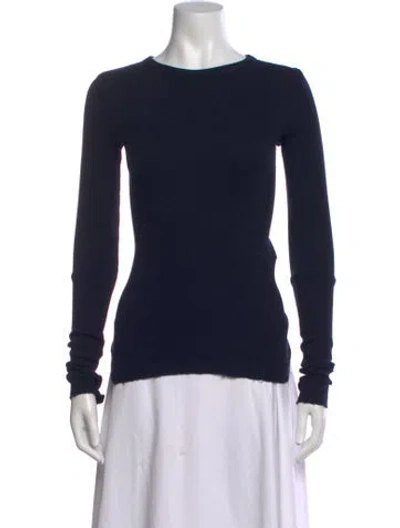 Pre-owned Enza Costa Crew Neck Sweater In Blue