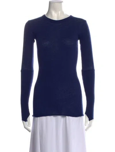 Pre-owned Enza Costa Crew Neck Sweater In Blue