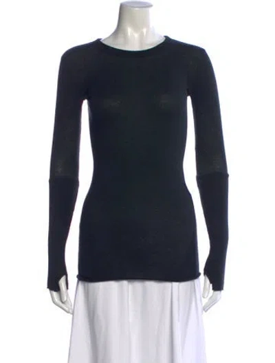 Pre-owned Enza Costa Crew Neck Sweater In Blue