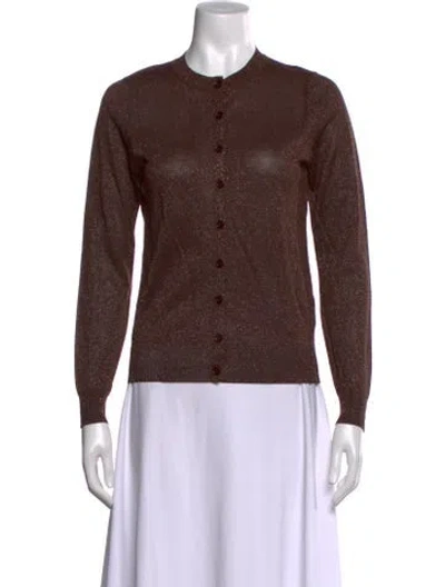Pre-owned Enza Costa Crew Neck Sweater In Brown
