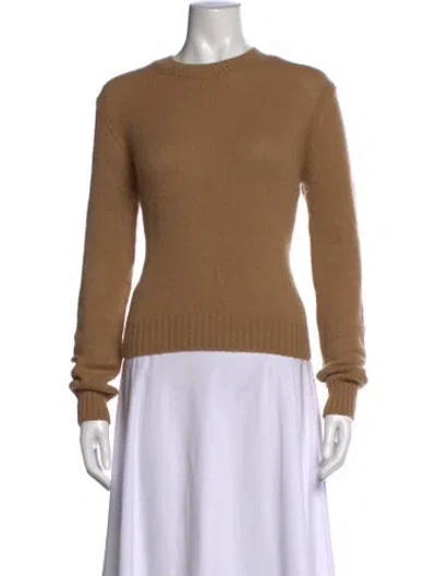 Pre-owned Enza Costa Crew Neck Sweater In Brown