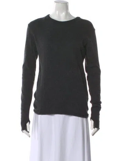 Pre-owned Enza Costa Crew Neck Sweater In Gray