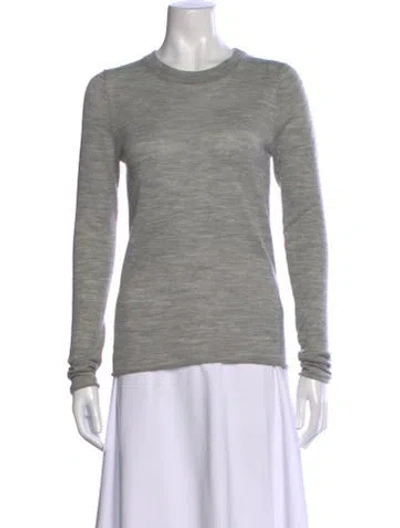 Pre-owned Enza Costa Crew Neck Sweater In Gray