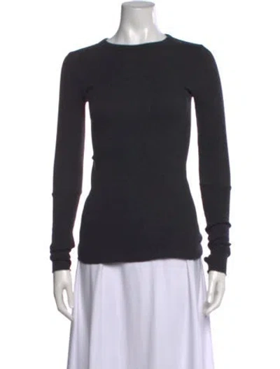 Pre-owned Enza Costa Crew Neck Sweater In Gray