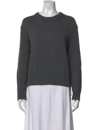 Pre-owned Enza Costa Crew Neck Sweater In Grey