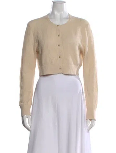 Pre-owned Enza Costa Crew Neck Sweater In Neutral