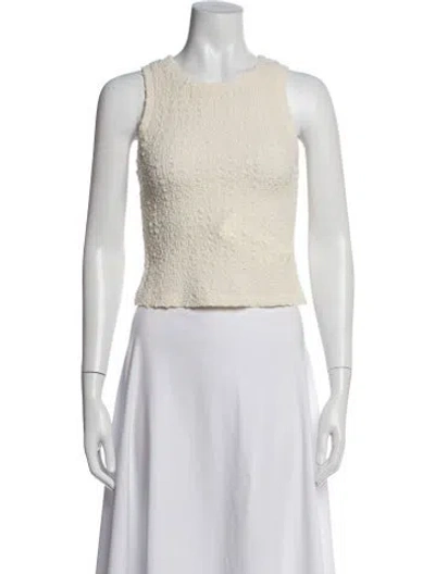 Pre-owned Enza Costa Crew Neck Sweater In Neutrals