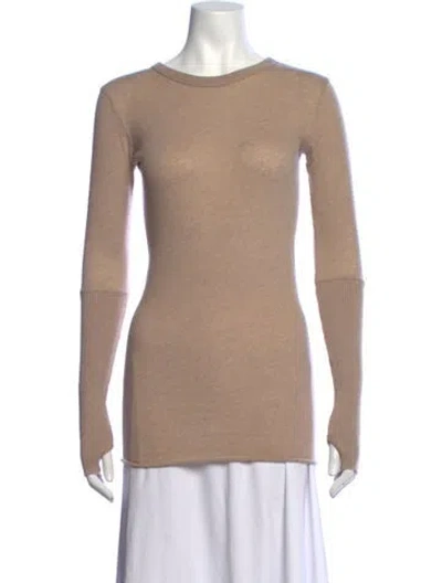 Pre-owned Enza Costa Crew Neck Sweater In Neutrals