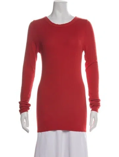 Pre-owned Enza Costa Crew Neck Sweater In Red