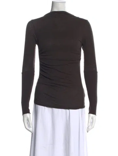 Pre-owned Enza Costa Crew Neck Sweater W/ Tags In Gray