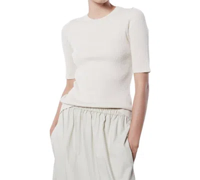 Enza Costa Crew Neck Top In Bone In Multi